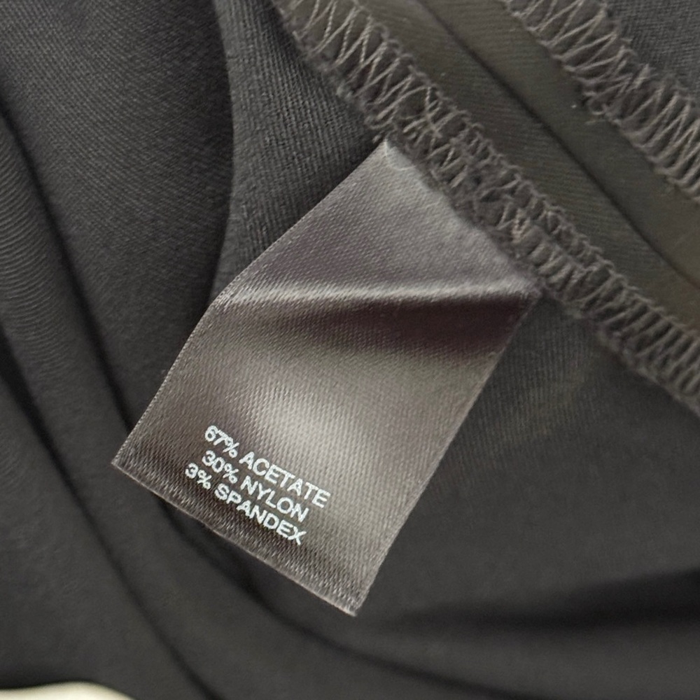 NWT White House Black Market Satin Slim Leg Trouser Pants Black Women’s Size 10 - Picture 11 of 12